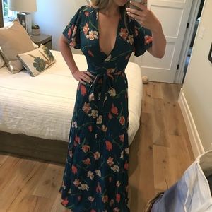 Privacy please floral wrap dress